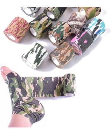 Self-Adhesive Camouflage Bandage Tape - 10 Rolls Cohesive Wrap - 5cm x 4.5m - Protective Bandage for Flashlights & Bicycles - International Shipping Available - Buy Online on GoSupps.com