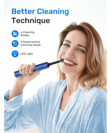 Rechargeable Tooth Polisher Kit - Teeth Whitening & Tartar Removal Tools for Home Use | Includes 3 Polish Pastes & 5 Brush Heads - Buy Online on GoSupps.com