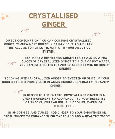 Organic Crystallised Ginger 1kg by Virgolden Organic - Super Snack Chopped Dried Candied Ginger Natural Source of Energy and Fiber - Buy Online on GoSupps.com