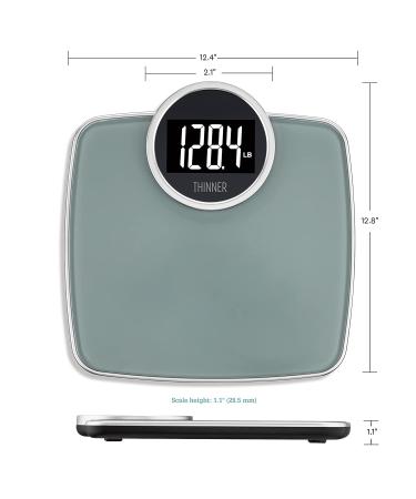 Conair Thinner Extra-Large Digital Bathroom Scale - 400 lb Capacity - Silver - Buy Online on GoSupps.com