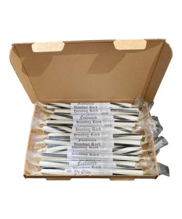 10 X Mint Humbug Gift Box Rock Sticks Handmade Traditional Rainbow Classic Sweets Retro Seaside Gift Wholesale Confectionery