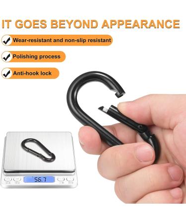 5 Pack Heavy Duty Carabiner Clip Set - Supports 1763lbs, Large Spring Snap Hooks for Outdoor Activities - Black - Buy Online on GoSupps.com