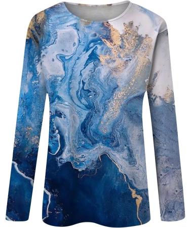Odjoy Women's Long-Sleeved Christmas Shirt | Graphic Sweater Tunic Tops & Casual Blouse in Dark Blue - Buy Online on GoSupps.com