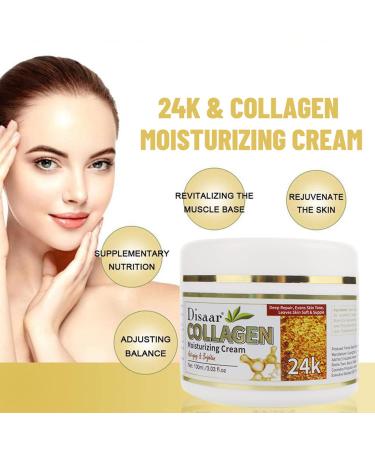 Collagen Moisturizing Cream with 24K Gold - Anti-Aging Hydrating & Skin Repair | 100ml - Buy Online on GoSupps.com