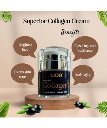 UOG Collagen Complex - Anti-Wrinkle Essence for Face & Neck | Firming & Lifting Moisturizer | Hydrating for All Skin Types - 30ml - Buy Online on GoSupps.com