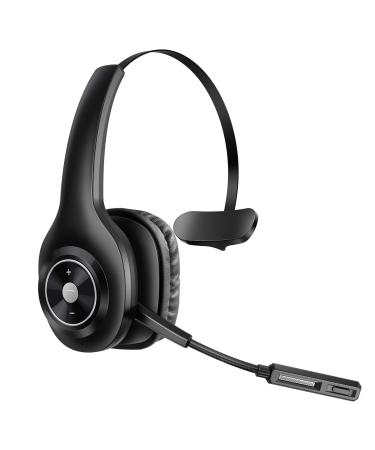 PrancyBt Trucker Bluetooth Headset, Wireless Headset with Microphone for PC, Bluetooth Headset with Microphone Noise Cancelling, Mute Button, 55H Talk Time, for Cell Phones, Computer, Truck Drivers - Buy Online on GoSupps.com
