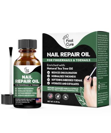 FootCure Extra Strong Finger & Toe Nail Solution - Made In USA, Best Nail Repair Set, Fingernail & Toenail Solution - Fix & Renew Damaged Nail, Broken, Cracked & Discolored Nails