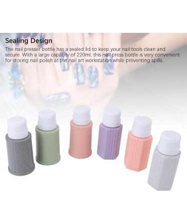 Pongnas Polish Dispenser Pump Reusable Nail Art Dispenser Pump Bottle with Sealed Lid Pushdown Pump Dispenser for Maintaining Beautiful Nails 220ML - Buy Online on GoSupps.com