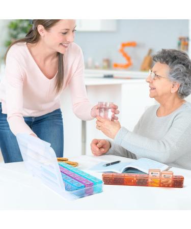 Weekly & Monthly Pill Organizer - 28 Days with Removable 7 Day Box | Ideal for Vitamins Supplements & Medications - International Shipping Available - Buy Online on GoSupps.com