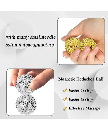 Shop Wekuw 8-Piece Magnetic Acupressure Massage Balls Set | Stress Relief & Muscle Massage | Enhance Wellness with Gold & Silver Options - Buy Online on GoSupps.com