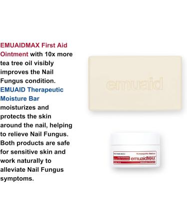 EMUAIDMAX Nail Fungus Eradicator Travel Kit - Maximum Strength 0.5oz with Therapeutic Moisture Bar - For Nail Fungus, Cold Sores, Rashes, Psoriasis, Boils, and Bumps - Buy Online on GoSupps.com