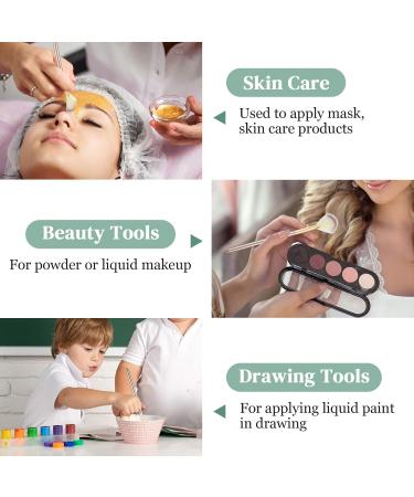 6 Piece Soft Fan Mask Brushes - Facial Mask Applicator Tools for Women | Champagne Hair Makeup Brushes - Buy Online on GoSupps.com