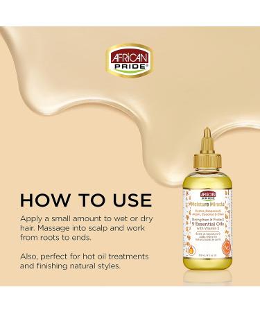 Shop African Pride Moisture Miracle 5 Essential Oils 118ml - Nourishing Hair Care for All Hair Types - International Shipping Available - Buy Online on GoSupps.com