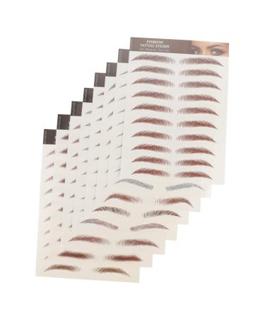 Mipcase 8 Sheets Imitation Eco Eyebrow Sticker Stickers Elf Lip Balm Makeup Eyebrow Sticker Eyebrow Lines 3d