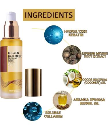 Hailmkont Collagen Hair 0il Moroccan argan oil for hair healing argan oil hair serum for dry damaged hair hair care for dry hair Moroccan argan oil for hair suitable for all 3 pieces - Buy Online on GoSupps.com