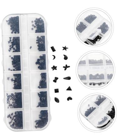 POPETPOP 1 Box Nail Jewelry Drill Nail Art Jewels Nail Manicure Decoration Ab Diamonds for Nails Rhinestones Rhinestone Acrylic Nails Nail Jewelry Decorations Flash 3d Accessories Plastic 13X5X1cm Black - Buy Online on GoSupps.com