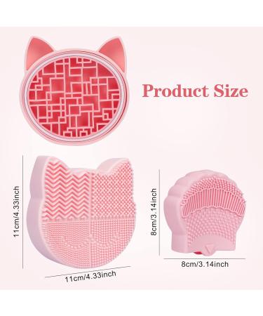 Songaa Silicone Makeup Brush Cleaning Mat & Organizer | Claw Shaped Brush Cleaner Pad - Pink - Buy Online on GoSupps.com