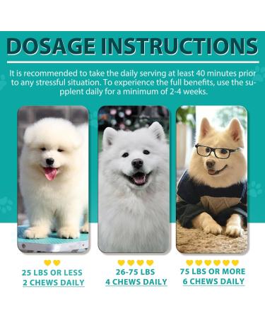 HRAMEX Calming - Food Supplement for Dogs Stress Relief No Dyes or Preservatives 110 Delicious Chicken Treats 242g (Inte) - Buy Online on GoSupps.com