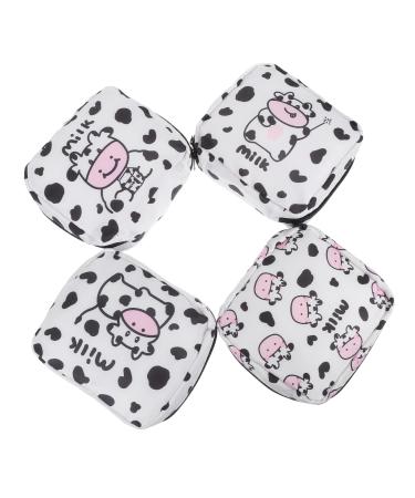 Healeeved 4 pieces of storage bags for women's bandages Tampon bag Pale Pocket Hygiene bag made of leather holder for breastfeeding inserts Mini culture bag fabric girls organizer underwear