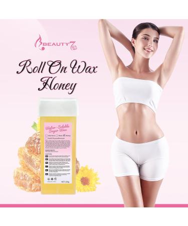  Beauty7 Beauty7 Pack of 3 roll-on wax cartridges - 150 ml - For hair removal on underarms intimate areas legs and more - Buy Online on GoSupps.com
