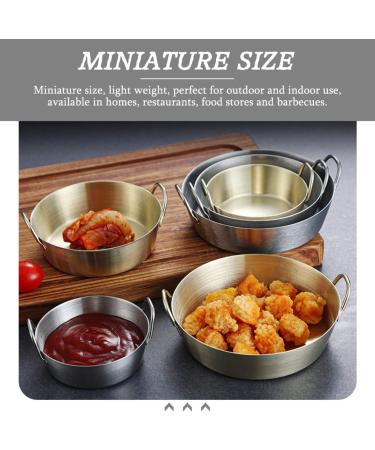 MAGICLULU 5pcs Sauce Dish Appetizer Side Dishes Kitchen Condiment Dish Steel Dipping Plates Metal Sauce Cups Household Dish Sauce Pot Small Saucers Bowl Cold Dish Stainless Steel re-usable 8X8CMx5pcs Silverx5pcs - Buy Online on GoSupps.com