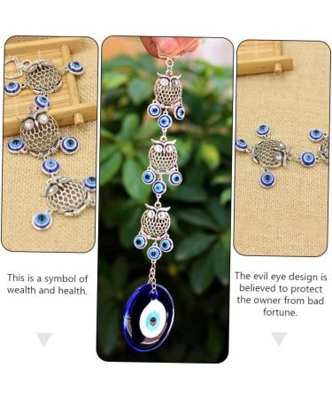Zerodeko 1pc Glass Eye Pendant Ornament Decor Blue Vintage Turkish Evil Eye Pendant Devil Eye Key Chain Car - Buy Online on GoSupps.com