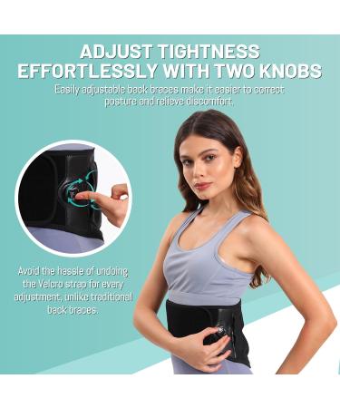 Adjustable Back Brace for Lower Back Pain Relief | Lumbar Support Belt for Men & Women - 6X Support & 3D Pad - Buy Online on GoSupps.com