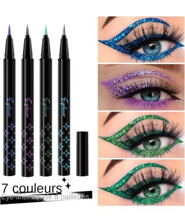  G n rique Eyeshadow Pencil Shimmering Eyeliner Colored Pearlescent Pencil Long-Lasting Makeup | Set of 7 Eyebrow Pencils and Glitter Eyeliner for Home Events and Travel - Buy Online on GoSupps.com