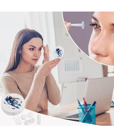 Outer Space Astronaut Contact Lens Travel Kit Portable & Cute Contact Box with Mirror for Daily Outdoor Use - Buy Online on GoSupps.com