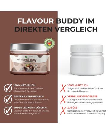 Vetain Flavor Buddy Nuss Nougat 200g - Natural Low-Calorie Taste Powder with Real Pieces - High Solubility - Made in Germany | International Shipping - Buy Online on GoSupps.com
