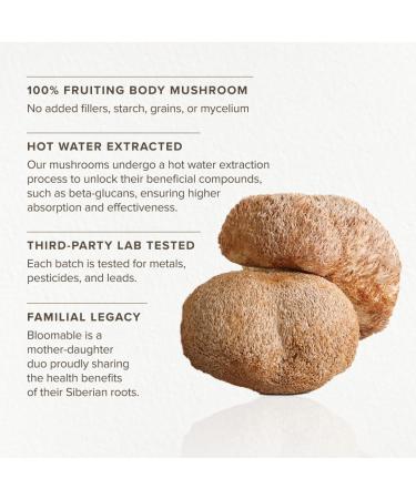 Bloomable Lion's Mane Mushroom Powder I Brain Health Memory Focus (3.5oz/100 gr) - Buy Online on GoSupps.com