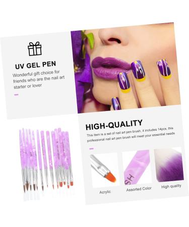 minkissy 1 Set Dust Brush Suit Nail Nylon Brush Nail Line Nail Brush Pen Acrylic Nail Tips Builder Brush Nail Painting Brush Nail Kits Pens 3d Acrylic Rod Tool - Buy Online on GoSupps.com