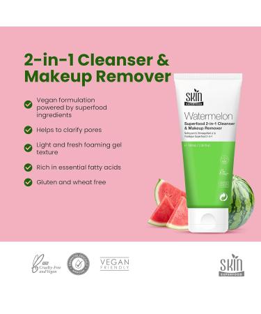 2-in-1 Watermelon Cleanser & Makeup Remover - Natural & Vegan | Shop 3.38 Fl Oz for Glowing Skin - Buy Online on GoSupps.com
