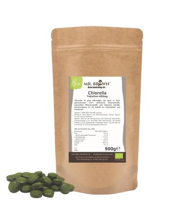 500g ORGANIC Chlorella tablets 400 mg pellets vegan