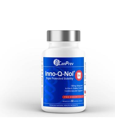 CanPrev - Inno-Q-Nol Triple Protected Stability 30 Softgels - 100mg Ubiquinol - Coenzyme Q10 (CoQ10) Natural Source - Active & Stable Co-Q10 - High Potency Antioxidant for Overall Wellness 30 count (Pack of 1)