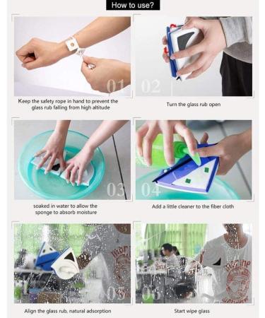 QTYUERGK Double-Sided Magnetic Window Cleaner Wiper Brush Useful Glass Surface Cleaning Tool Cleaners - Buy Online on GoSupps.com