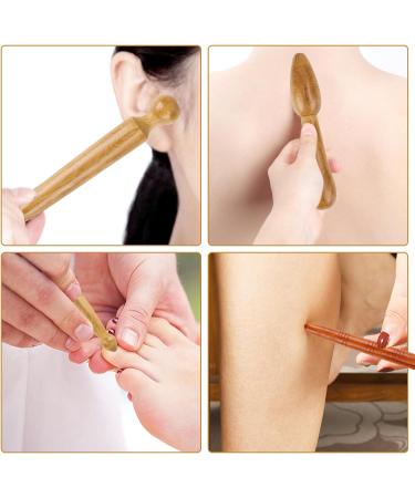 4-Piece Trigger Point Massage Set | Acupressure Pen & Wooden Foot Massager | Pain Relief for Shoulders Back & Legs - Buy Online on GoSupps.com