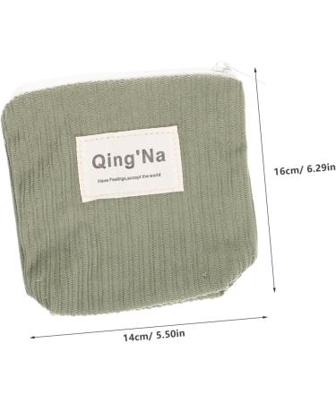 KALLORY Sanitary Napkin Storage Bag - Cute Green Handbag Organizer for Women - Portable High Capacity Period Bag - Buy Online on GoSupps.com