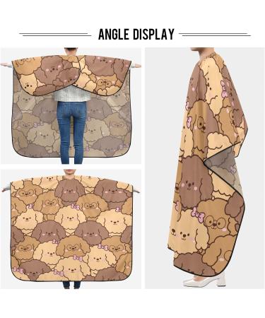 Waterproof Barber Cape | Cute Dog Hand-Drawn Cartoon Cheetah Haircut Bib for Men & Unisex - Buy Online on GoSupps.com