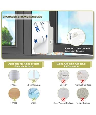 Buy Aosite Window Fuses for Children - Door Window Backups Drawer Locks & No-Drill Door Locks - 2 Pack White - Buy Online on GoSupps.com