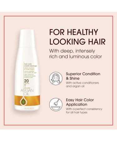 One N Only Hair Color Developer 20 - 6 oz Argan Oil Enriched Hair Developer for Rich Color & Shine - 6% Hydrogen Peroxide - Buy Online on GoSupps.com