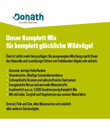 Donath Complete Mix 9kg - High-Quality Insect Fat Wild Bird Feed | Balanced Year-Round Mix from Southern Germany - Buy Online on GoSupps.com