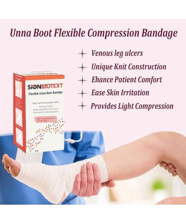 Unna Boot with Zinc - 3" x 30' Flexible Compression Bandage for Moist Healing | Medical Dressing Wrap | EMS First Aid Supplies - Buy Online on GoSupps.com