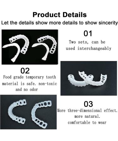 FCcassiel Snap on Veneers - Temporary Teeth Cover for Men and Women - Fix Imperfect Teeth, No Pain or Drilling - Pack of 2 - Buy Online on GoSupps.com