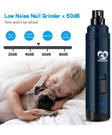 Casfuy Dog Nail Grinder - 2-Speed Rechargeable Nail Trimmer for Small, Medium, & Large Pets - Buy Online on GoSupps.com