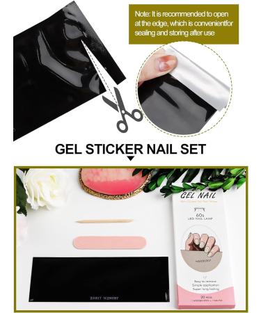 Kalolary 20PCS Solid Light Yellow Gel Nail Strips with File - Self-Adhesive Decals for UV/LED Lamp - Nail Polish Wraps - Buy Online on GoSupps.com