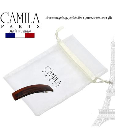 Camila Paris CP1475 French Hair Barrette Clip - No Slip, Durable Styling for Girls & Women | Strong Hold Grip, Rubberized Clasp | Made in France Tortoise Shell - Buy Online on GoSupps.com