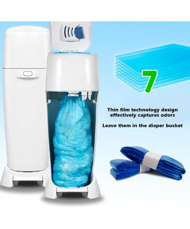 Buy 10 Pack Diaper Pail Refill Film Cassettes - Anti-Odor 4.5m Compatible Refills (Blue) | Eco-Friendly Refill Packs - Buy Online on GoSupps.com