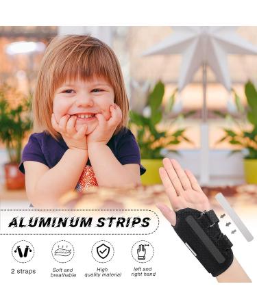 Kids Youth Black Wrist Brace Night Support - Adjustable Compression Straps for Carpal Tunnel - Age 4-10 - Buy Online on GoSupps.com