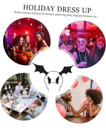 FRCOLOR 2 Sets Bat Headband Hair Clip Halloween Headbands for Women Halloween Decor Bat Headbands Bat Cosplay Ears Hair Hoops Halloween Prop Black Clips Hair Clips Party Headband Fabric - Buy Online on GoSupps.com